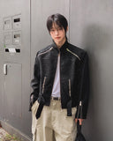 Baden Suede Belted Biker Jacket