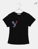 Datin Dot Printing Short Sleeve T-Shirt