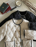 Mika Double Quilting Color Matching Short Padding Jacket