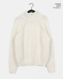 Gicle loose fit half zip-up boucle knit