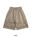 Bulky Pintuck Cargo Bermuda Pants