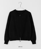 Orne Two-Way Crop Knit Zip-Up