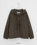 [BAONHAUS] Taltus Corduroy Dot Ribbon Hood Jacket