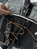 [MADE] Corset Denim Halter Top