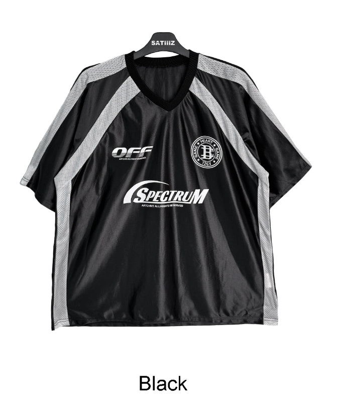 【SATIIIZ】Lekia Football Jersey Short Sleeve Tee SATIIIZ (サティーズ) - レキアフットボールジャージ半袖Tシャツ