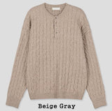 Haru Over Henley Neck Cable Knit
