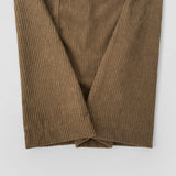 Corduroy Folding Pintuck Hem Snap Wide Banding Pants