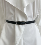 Nels Stripe Frill Collar Blouse (Belt Set)