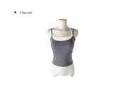 Orton Fake Layered Color Matching Lace Halter Layered Cap Sleeveless