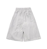 Wide Balloon Pintuck Sweat Bermuda Pants