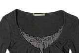 Dosi Ribbon Lace Slim Cardigan T-Shirt