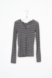 (W) Salty Striped Hooded Top