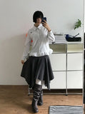 BLOOM FRILL STRIPE SHIRT