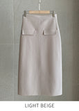 Hoyren Flap H-Line Long Skirt