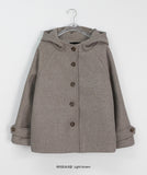 Zentiki Hood Quilted Short Coat Jacket