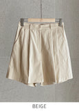 Chino Pin Tuck Short Cotton Pants