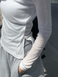 Digo See-through Side Two-Button T-Shirt