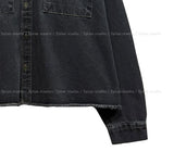 Mar Crop Cutting Denim Shirt