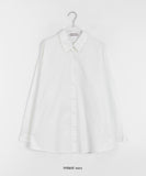 [BAONHAUS] Tenin Cotton Boxy Over Plain Shirt