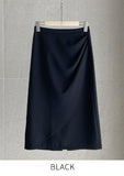 Natale Pin Tuck Shirring Wrap Skirt