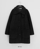 Hoban Quilted Boucle Wool High-Neck Half Coat