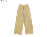 Clun Cut Wide String Cargo Pants