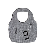 1993 Nylon Applique Check Tote Bag