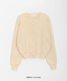 Linen round knit cardigan