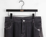 Holden Side Pintuck Washing Denim Long Wide Pants