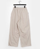 Mote cut key ring loop two-way wide cotton pants