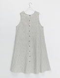 Pendol Summer Reversible Stripe Sleeveless Long One Piece