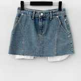 Roche Out Pocket Denim Skirt