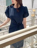 Nadine Seersucker Tulip Wrap One Piece