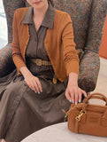Aaron V-neck Punching Knit Cardigan