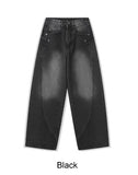 Dian Pocket Washed Denim Pants