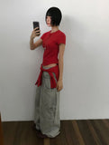 [SET] WAIST LAYERED TEE