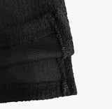 Bebro Tweed Henley Neck Long Sleeve Tee