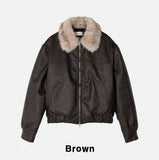 Kati Real Raccoon Fur Leather Jacket