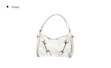 Terran Zipper Two Way Leather Big Shoulder Bag