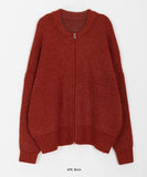 [unisex] Kosor Two-Way Knit Zip-Up Over Cardigan