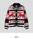 Holiday Nordic Toggle Knit Cardigan