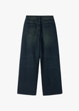 (W) WASHED DENIM PANTS
