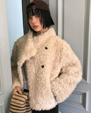 DIAGONAL BUTTON FUR JACKET