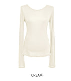 [U-BASIC] Deer see-through layered tencel long sleeves