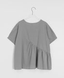 Hub Diagonal Frill Short Sleeve Blouse