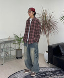 Lau Cutting Flannel Checkered Shirt