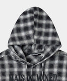 DOODLE HEART CHECK HOOD SHIRTS