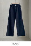Delia Cotton Wide Banding Denim Pants