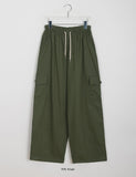 Tilan One Button Cotton Banding Cargo Pants