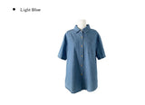 [Planning] Freck Denim Overfit Short Sleeve Denim Shirt